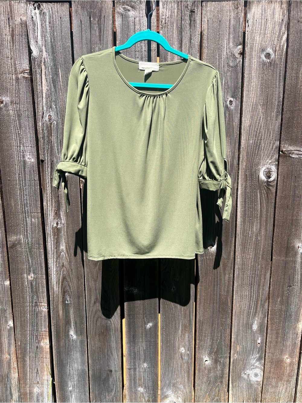By Design olive green top blouse size medium